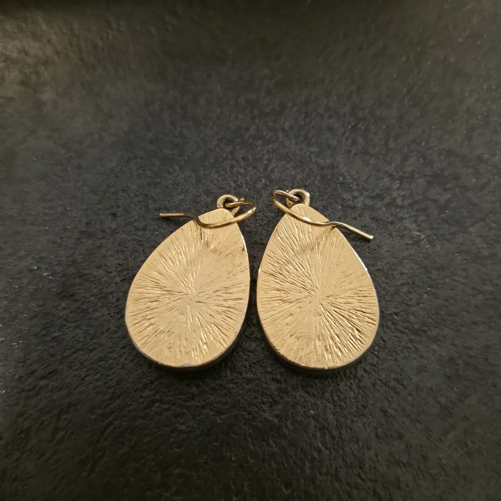 Mosaic Crystal Dangle Earrings - Picture 2 of 2